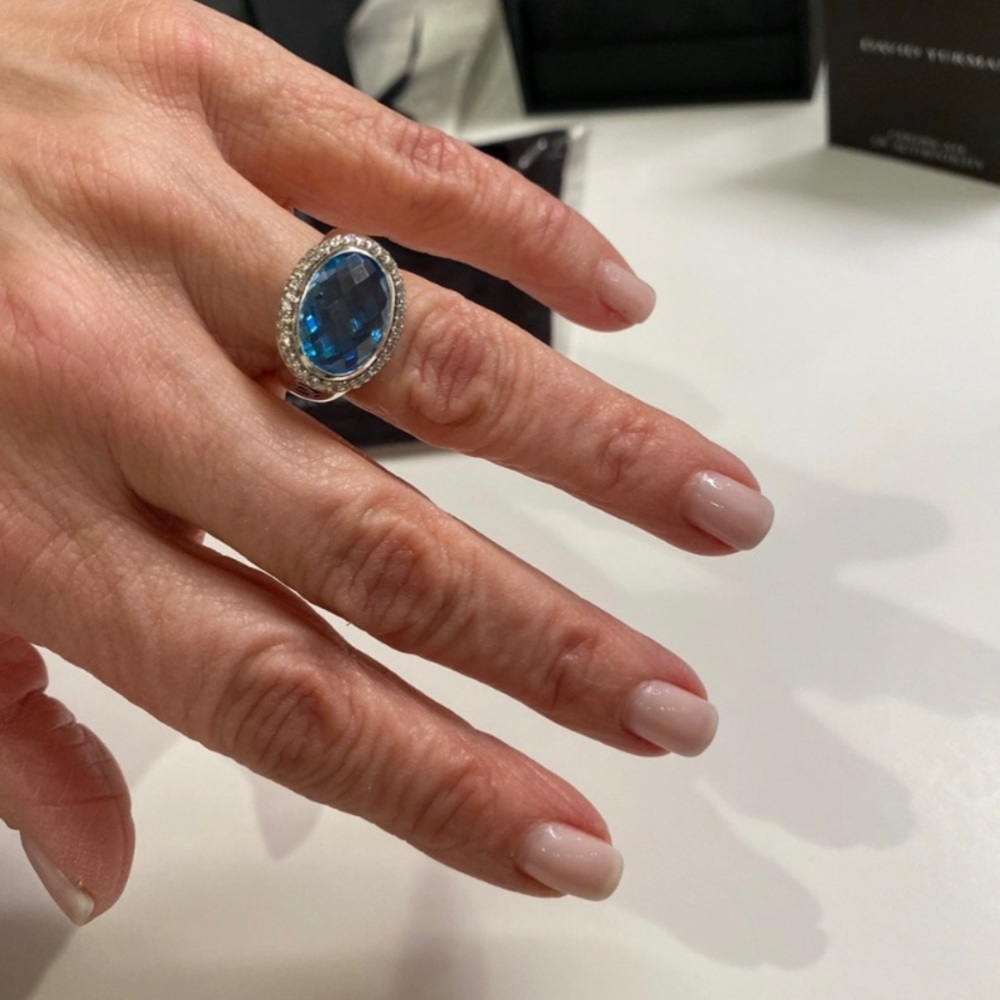 Blue Topaz David Yurman Ring